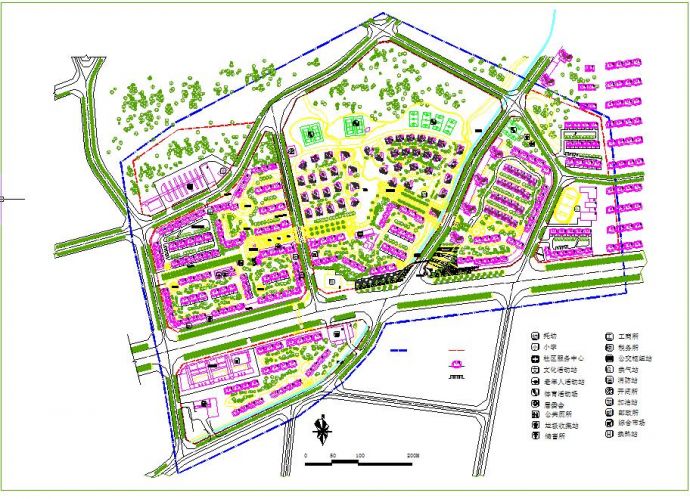 某地区小型新城小区园林景观规划图_图1
