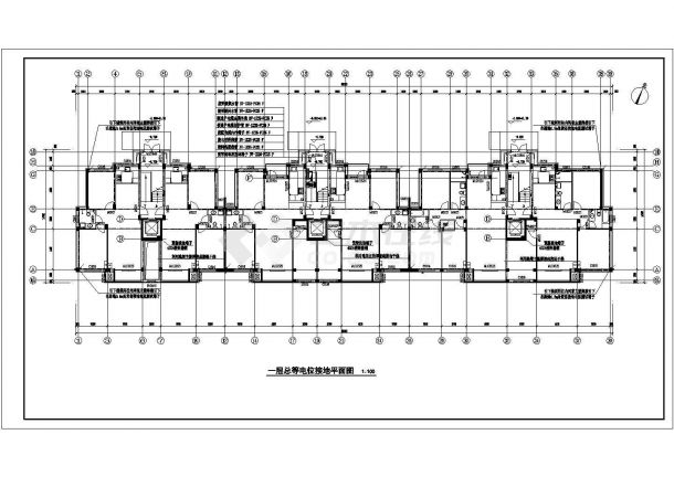 大连某地上十一层住宅楼电气施工图纸（二级负荷）-图二
