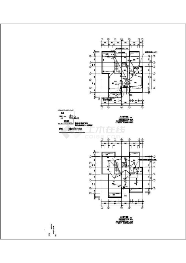 苏州某地上两层住宅楼强电施工图（三级负荷）-图一