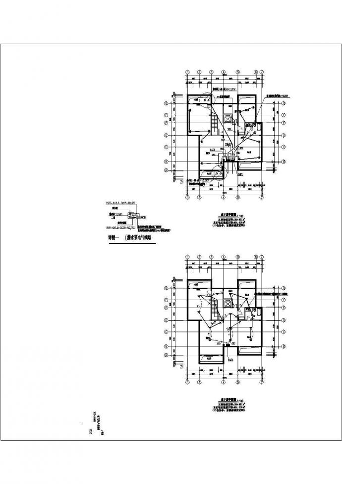 苏州某地上两层住宅楼强电施工图（三级负荷）_图1