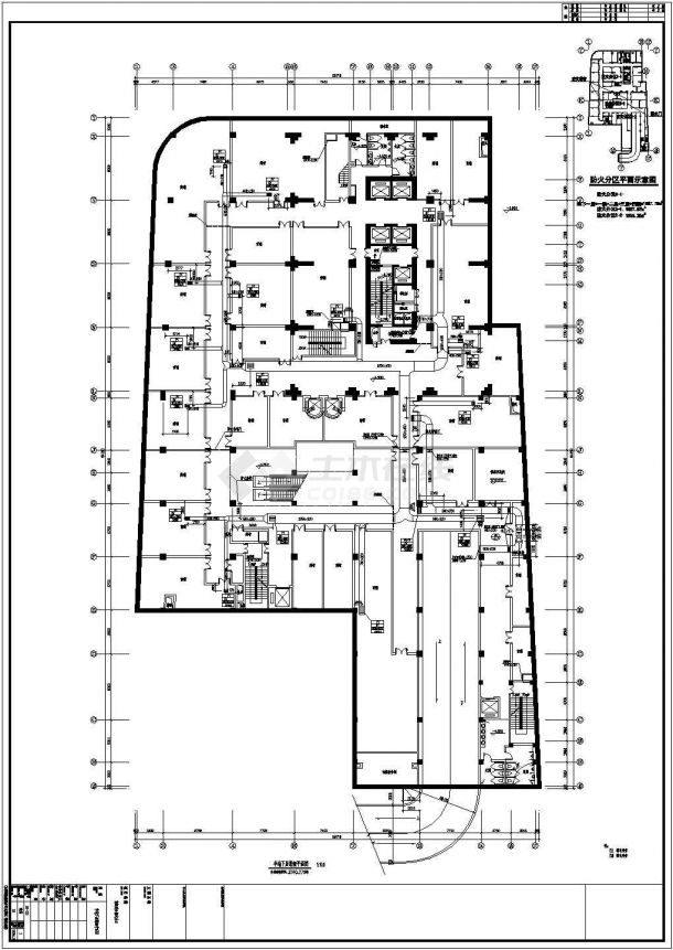 【上海】某高层商务大厦暖通空调设计施工图纸-图一