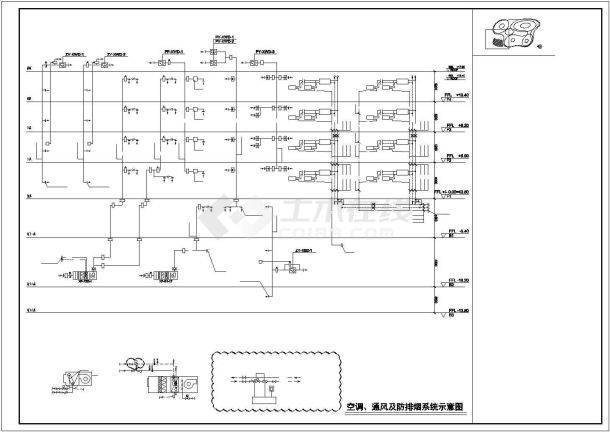 [北京]4层商业建筑空调通风及防排烟系统设计施工图（大院出品）-图一