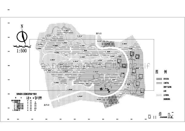 宣威市龙津森林公园全套施工设计cad图纸（含效果图）-图二