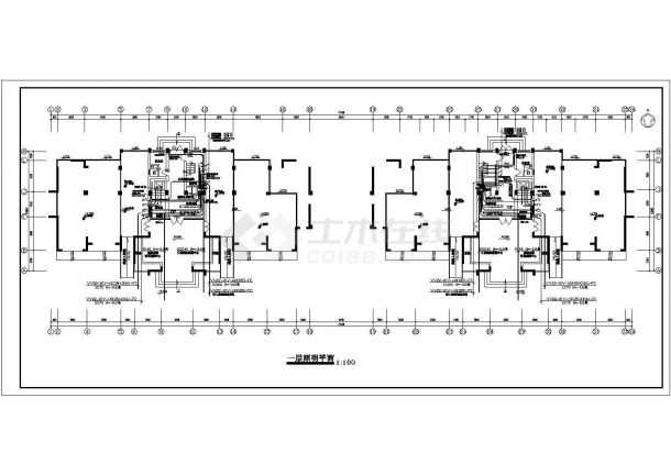 十二层小区住宅楼电气设计施工图纸-图一