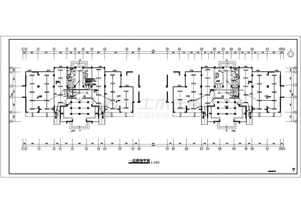 十二层小区住宅楼电气设计施工图纸-图二
