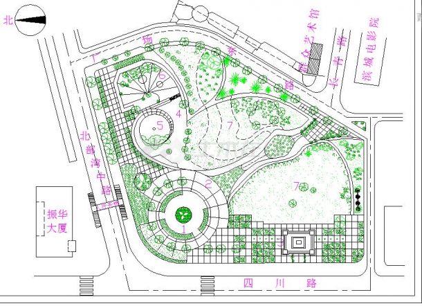 某地区广场园林景观规划设计详图纸-图一
