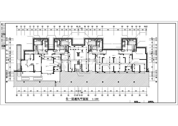 [安徽]某高层住宅楼及地下车库通风消防排烟系统设计施工图（大院设计）-图一