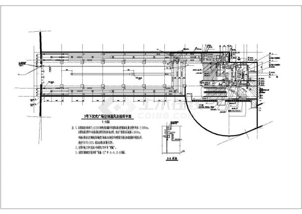 [江苏]40000㎡地下商业建筑空调及通风系统设计施工图（室外热泵管网人防系统）-图二