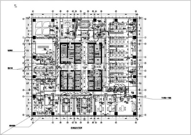 [湖南]55390㎡八层商业办公综合楼空调通风及防排烟系统设计施工图（冷热源站房人防设计）-图一