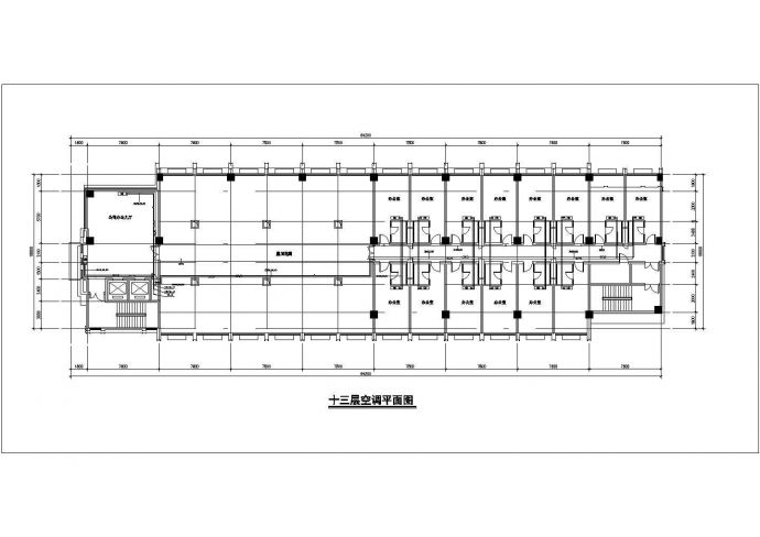 23845㎡十三层小型商业办公综合楼空调自控系统设计施工图_图1