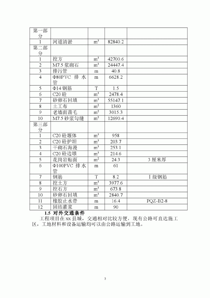 某河防洪堤与拦河坝施工组织设计方案-图二