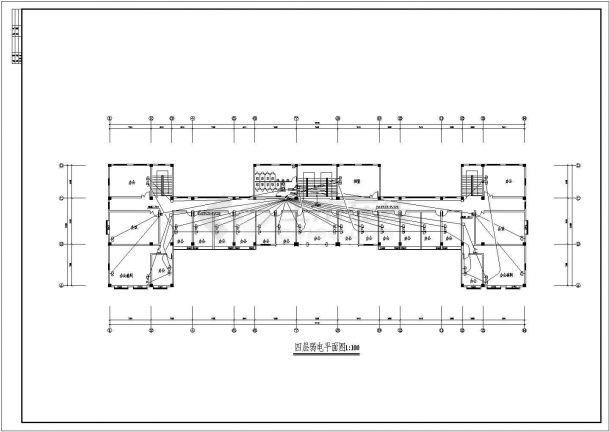 五层钢筋混凝土框架结构办公楼电气设计施工图纸-图一
