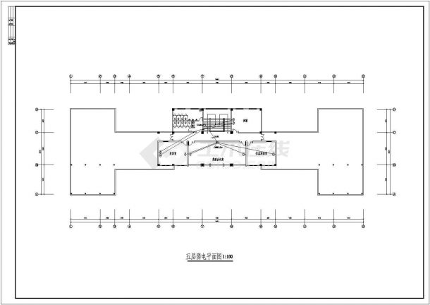 五层钢筋混凝土框架结构办公楼电气设计施工图纸-图二