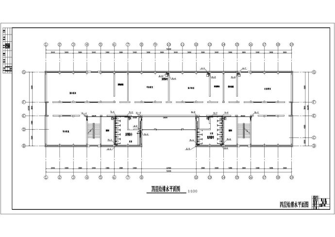 【河南】四层小学教学楼建筑给排水设计施工图纸_图1