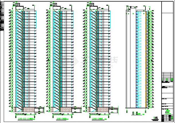 34F公租房超高层建筑设计施工图纸-图二