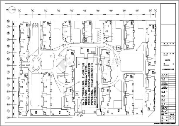 某花园小区景观及路灯照明电路施工图-图二