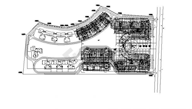 深圳市高档小区施工总平面布置图CAD规划详图-图一
