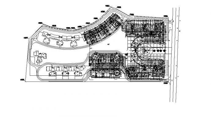 深圳市高档小区施工总平面布置图CAD规划详图_图1