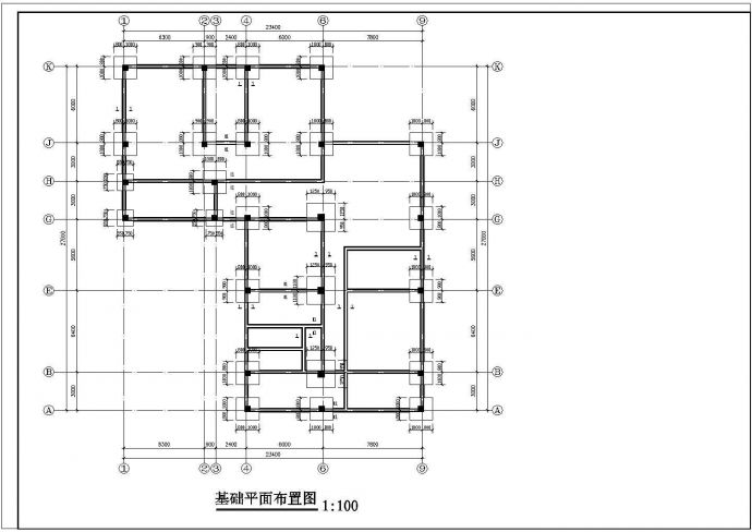 某地安置房工程三层幼儿园框架结构设计图_图1