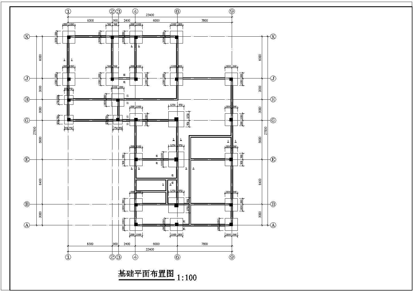 某地安置房工程三层幼儿园框架结构设计图