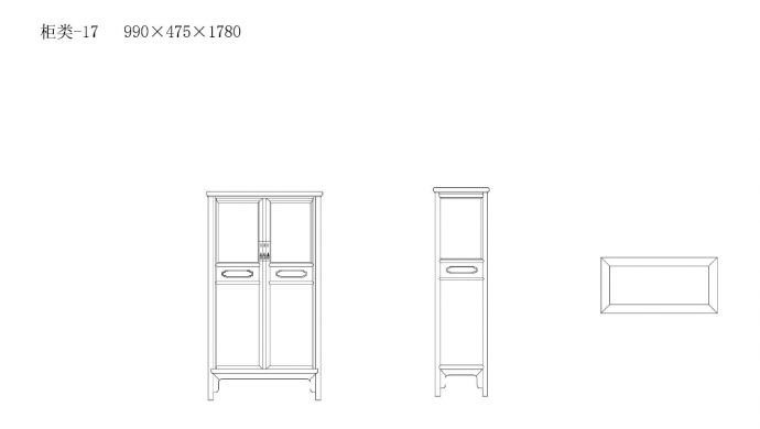 CAD图库 - 中式家具 - 柜架类（28种，84个块，有遮罩）CAD图_图1