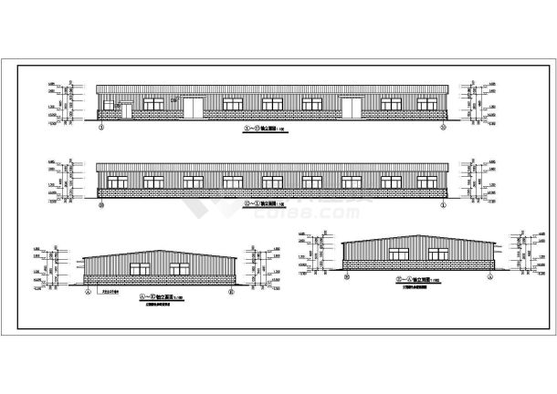 某地单层厂房详细的钢结构设计图纸-图一