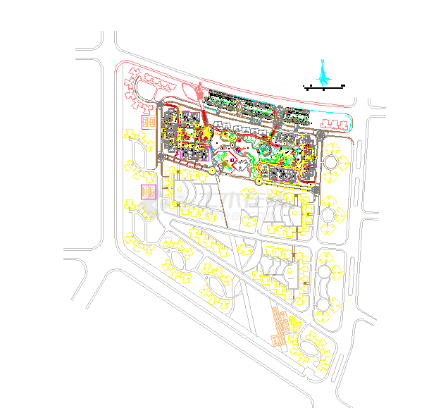 【广州】现代风格居住区城市花园景观全套施工图（共180张）-图一