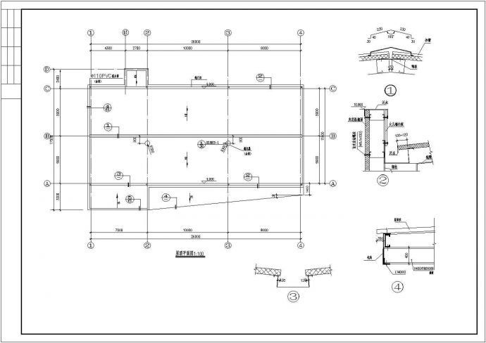 某两层钢结构售楼处建筑结构设计图（共13张图纸）_图1