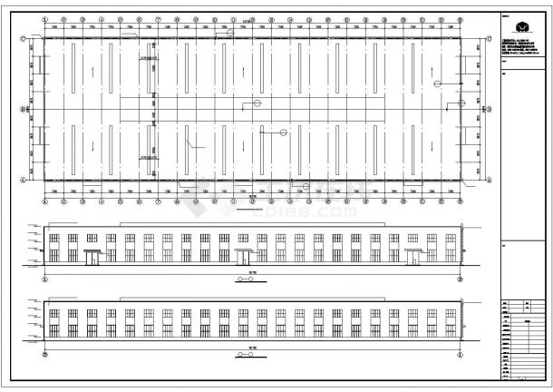 单层钢结构厂房建筑结构施工设计图纸-图二