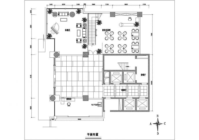 写字间大堂及电梯厅详细设计施工图纸_图1