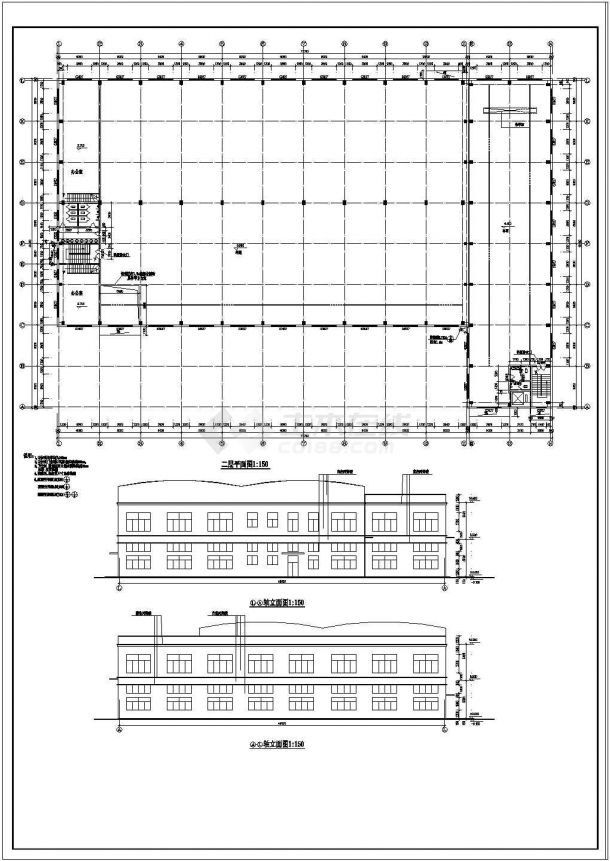 某地区木工厂房建筑结构设计图（全套）-图二