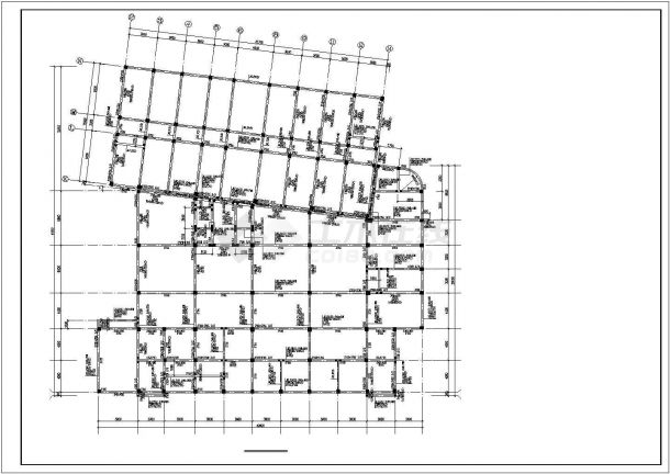 某地上五层框架综合楼建筑结构图(含建筑，结构设计说明）-图二