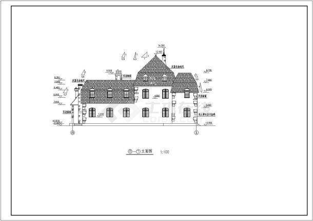 某地区医疗所建筑框架结构图（全套）-图一