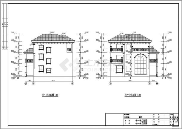 南方某发达城市别墅全套建筑施工图-图二