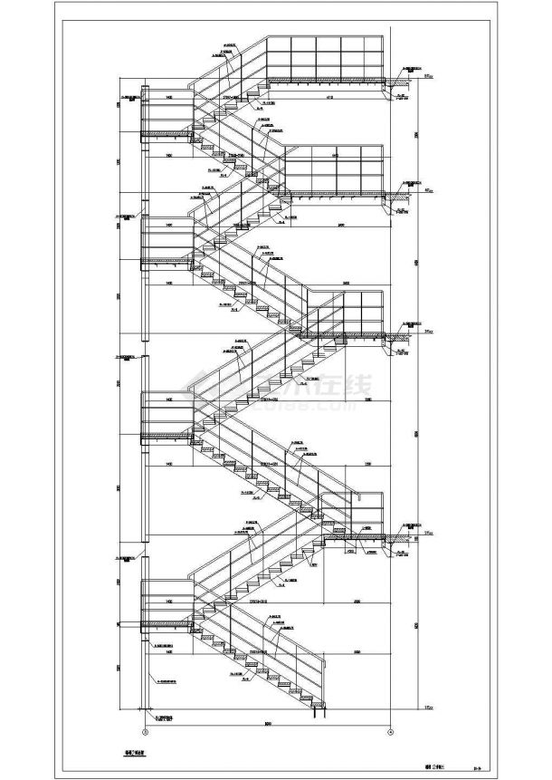 某地多层钢结构厂房建筑设计施工详图-图二