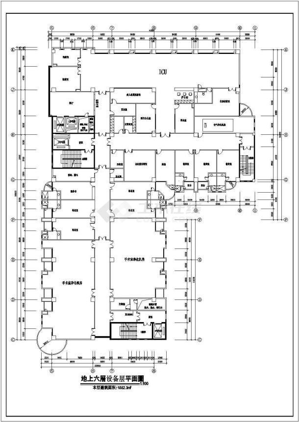 某地区医院手术楼建筑结构图（共13张）-图二