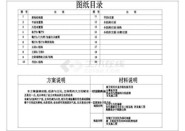 新柳楼家居设计方案设计图纸（共9张）-图二