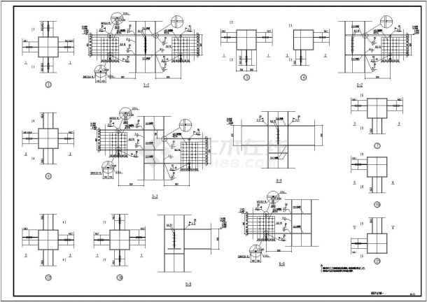 某地一套多层钢结构厂房结构设计图纸-图一