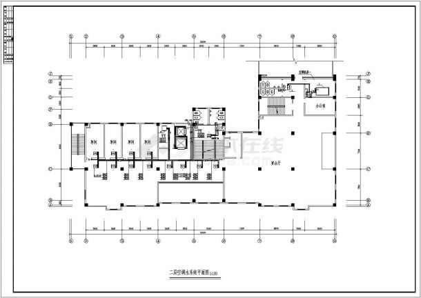 某7层综合楼建筑中央空调工程系统设计施工图-图一