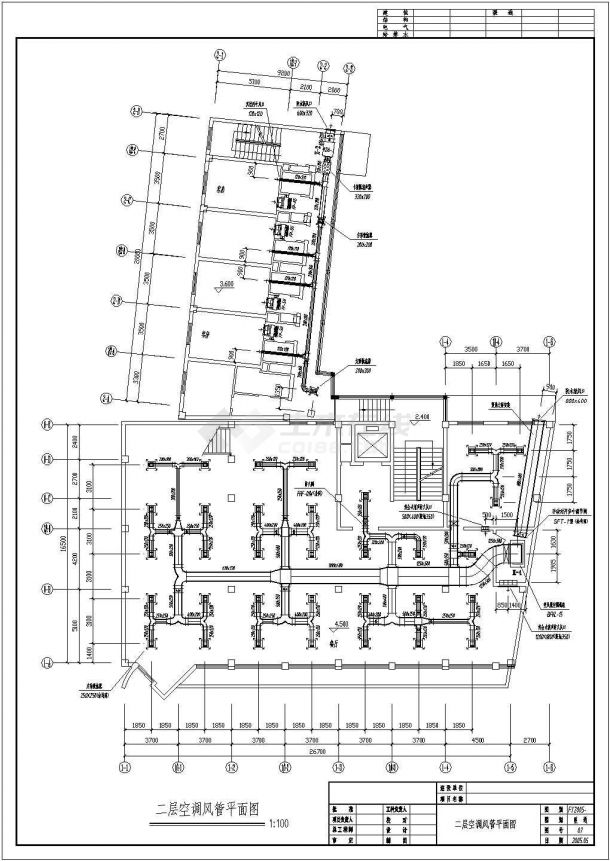六层大型综合楼中央空调设计施工图-图二