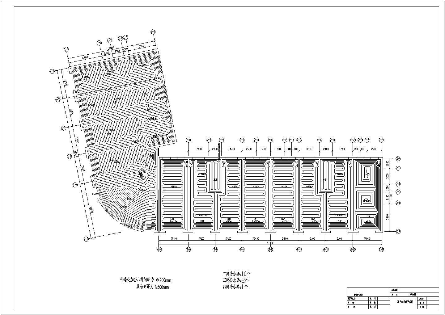 某五层综合楼地板采暖施工图纸