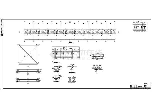 某地大型钢框结构库房设计施工详图-图二