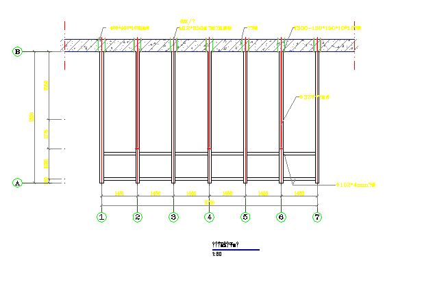 某钢结构点式雨蓬节点构造详图_图1