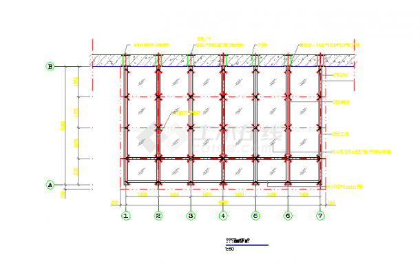 某钢结构点式雨蓬节点构造详图-图二