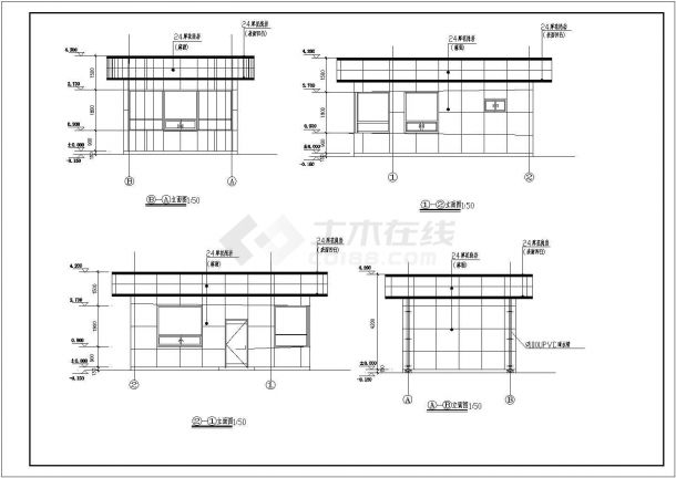 某工业厂房门卫室砖混结构设计图（含设计说明）-图二