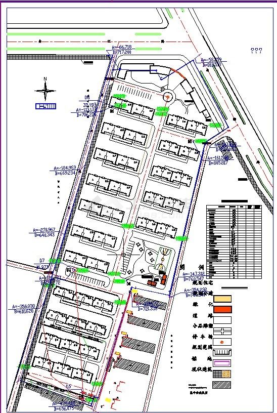 天津市南阳花园小区总平面规划设计CAD图纸（含给排水平面规划图）-图二