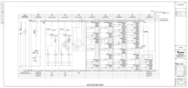 制冷机房及变配电间E2-LVS-01 1变压器低压配电系统图CAD-图一