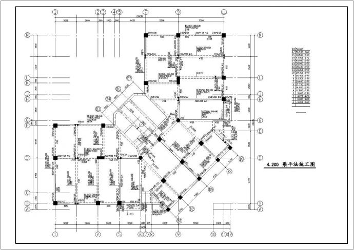 某L形十八层高层办公楼结构图纸_图1