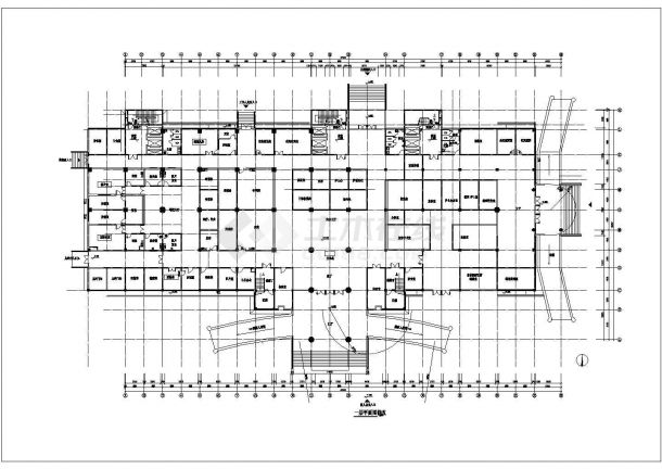 某地区医院综合楼建筑设计图（全套）-图一