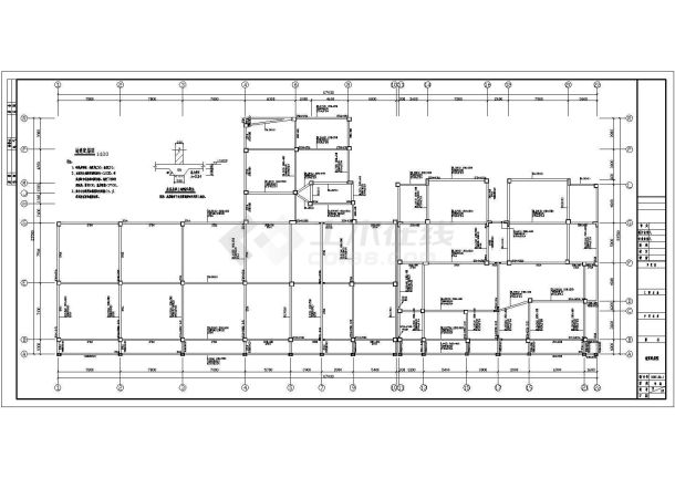 某小区六层住宅框架结构设计施工图纸-图二